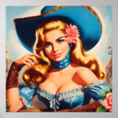 Poster Femme de Campagne Vintage (Devant)