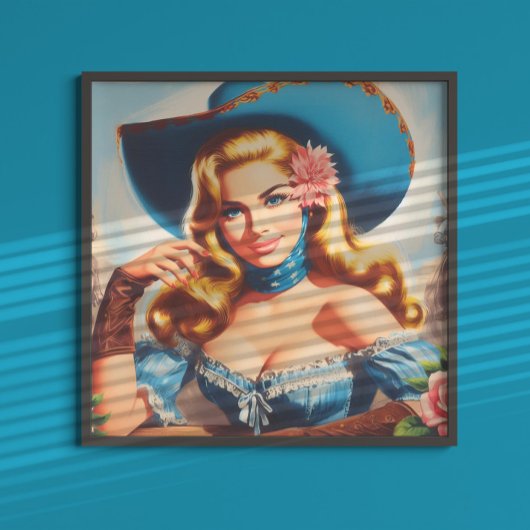 Poster Femme de Campagne Vintage
