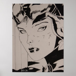 Poster Femme de chat