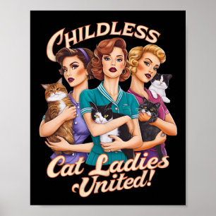 Poster Femme de chat sans enfant United