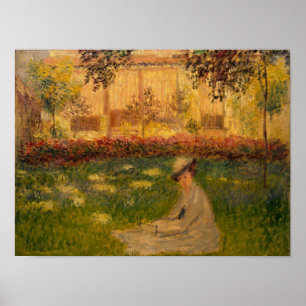 Poster Femme de Claude Monet dans un jardin, 1876