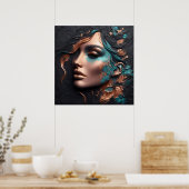 Poster Femme De Cuivre - Création D'IA (Cuisine)
