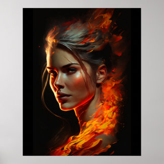 Poster Femme de feu
