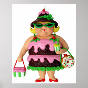 Poster Femme de gâteau