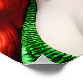 Poster Femme de la Saint-Patricks dans le Tophat Vert (Coin)