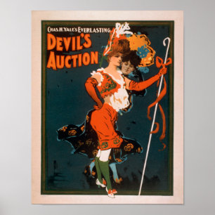 Poster Femme de la vente aux enchères du diable dans le