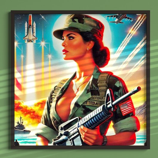 Poster Femme de l'armée vintage