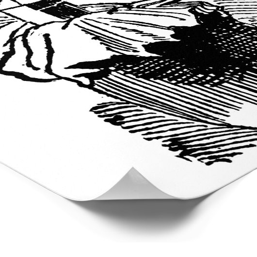 Poster "Femme de marché" vers le début des années 1900 ME (Coin)