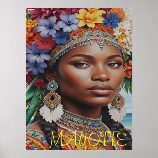 POSTER FEMME DE MAYOTTE (Devant)