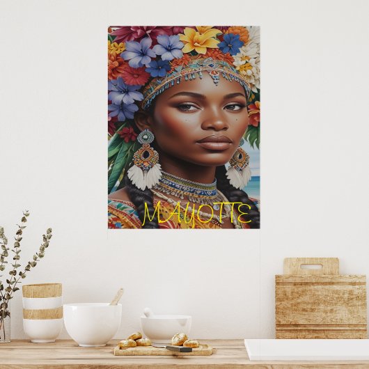 POSTER FEMME DE MAYOTTE (Cuisine)