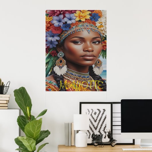 POSTER FEMME DE MAYOTTE (Bureau à domicile)