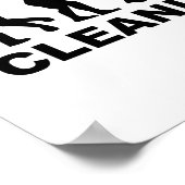 Poster Femme de nettoyage de l'évolution (Coin)