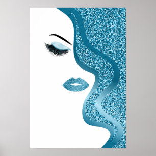 Poster Femme de parties scintillantes