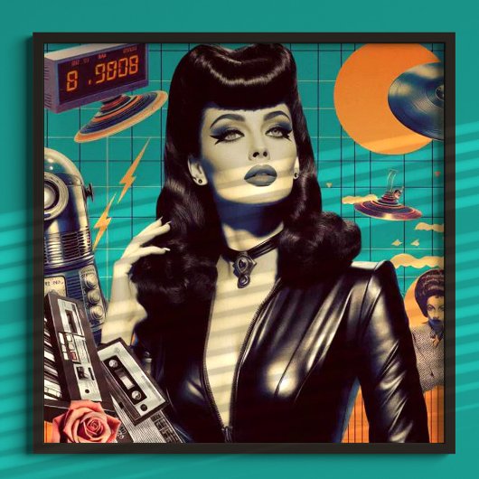 Poster Femme de Retrowave Goth