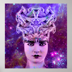 Poster Femme de serpent Medusa