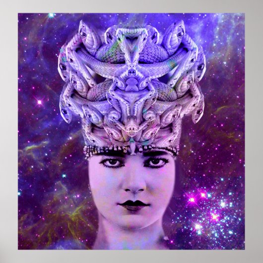 Poster Femme de serpent Medusa (Devant)