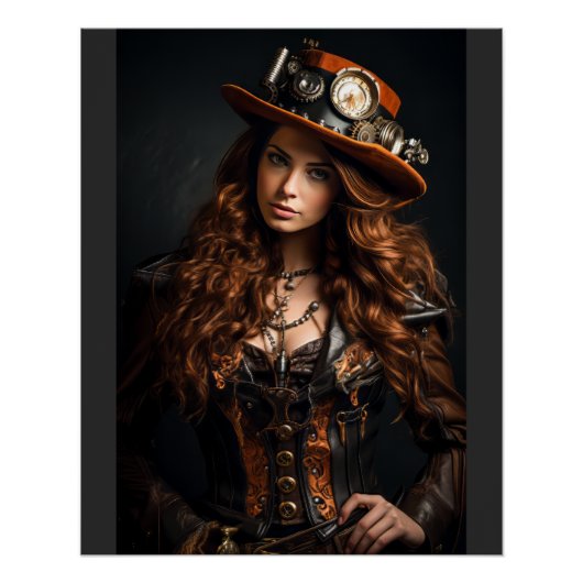 Poster Femme de Steampunk (Devant)