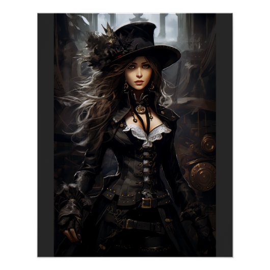 Poster Femme de Steampunk (Devant)