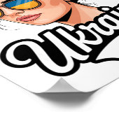 Poster Femme de style rétro ukrainien Graphisme Fierté cu (Coin)