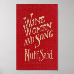 Poster Femme de vin & chanson