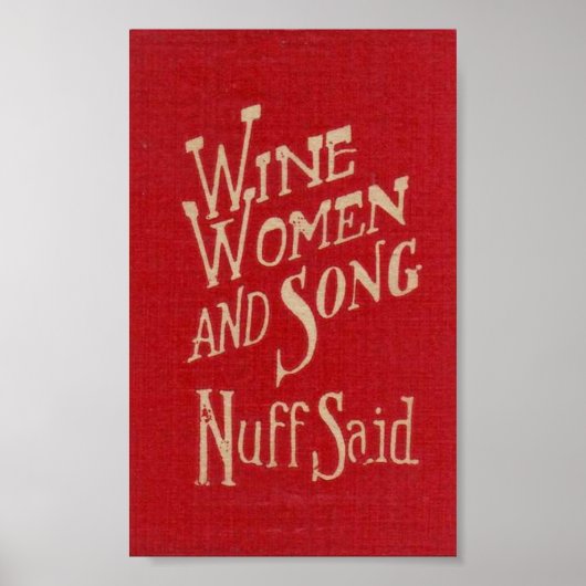 Poster Femme de vin & chanson (Devant)