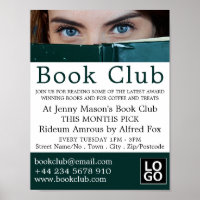 Femme derrière le livre, Club de livre publicité