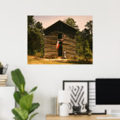 Poster Femme des plaines blanches, années 1940 (Bureau à domicile)