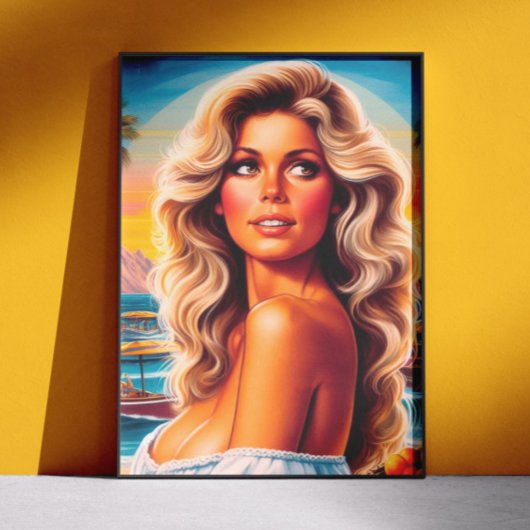 Poster Femme d'été des années 80