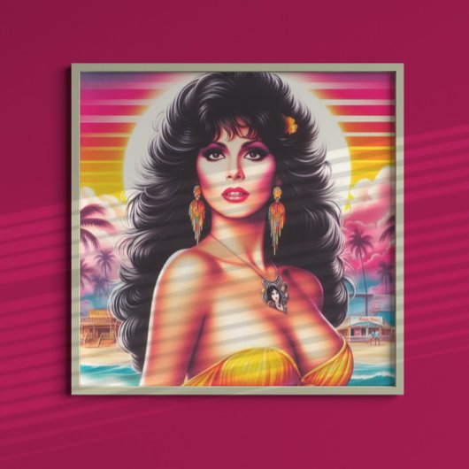 Poster Femme d'été des années 80