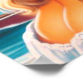 Poster Femme d'été des années 80 (Coin)