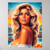 Poster Femme d'été des années 80 (Devant)