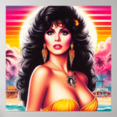 Poster Femme d'été des années 80 (Devant)