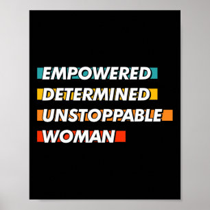 Poster Femme Déterminée Et Inarrêtable