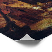 Poster Femme devant un chalet (Coin)
