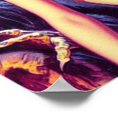 Poster Femme d'horreur vintage (Coin)