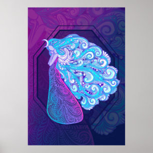 Poster Femme d'humeur, spirituelle, nouvelle, bohème