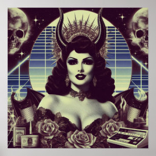Poster Femme diabolique rétroonde