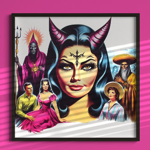 Poster Femme Diabolique Vintage
