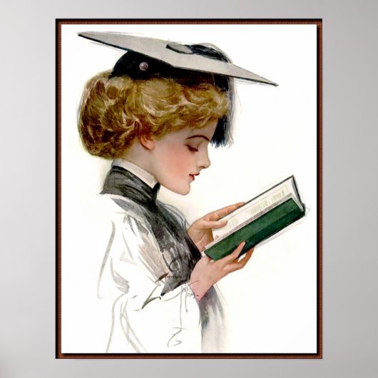Poster Femme Diplômée Vintage (Devant)