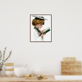 Poster Femme Diplômée Vintage (Cuisine)