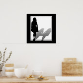 Poster Femme disparue Femme Silhouette (Cuisine)