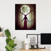 Poster Femme du cerf (Bureau à domicile)