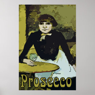 Poster Femme du procureur vintage,