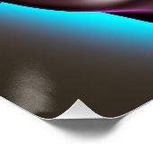 Poster Femme dystopique avec Rainbow Mohawk Ai Art (Coin)