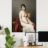 Poster Femme en blanc (Bureau à domicile)
