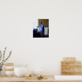 Poster Femme en bleu, Johannes Vermeer (Cuisine)