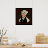 Poster Femme en coif blanc par Holbein toile Imprimer (Cuisine)