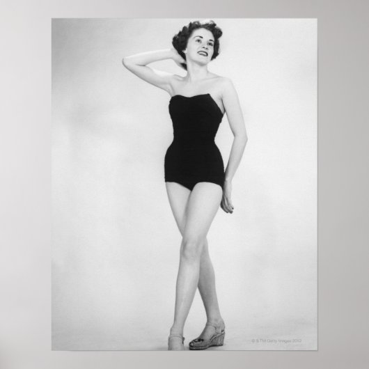 Poster Femme en corse noire (Devant)