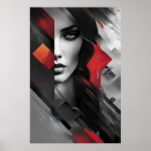Poster Femme en couches abstraites (Devant)