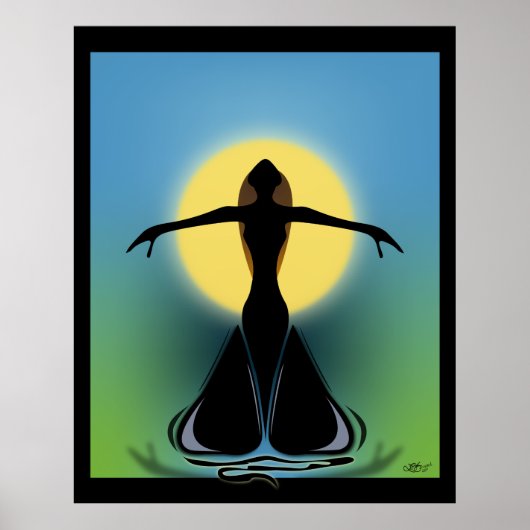 Poster Femme en fleurs (Devant)